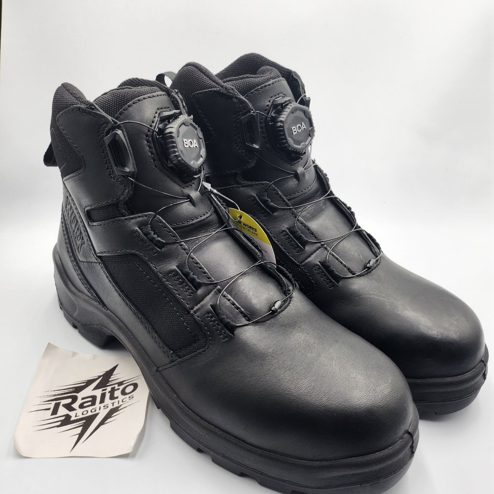 Mens Size 8.5M Worx by Red Wing Work Boots Electrum 6" Saftey Toe Black 5650